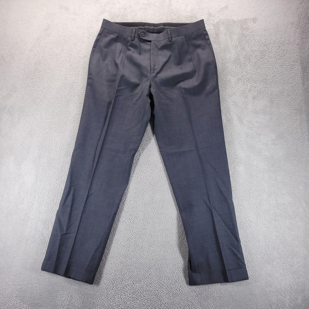 Lauren Ralph Lauren Pants Mens 34x30 Gray Wool Total Comfort Suit Dress Trousers